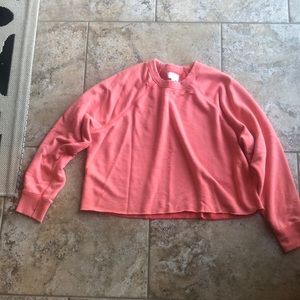 Aerie cropped distressed sweatshirt size Medium